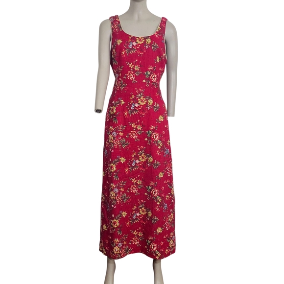 Vintage Jessica Howard Womens Midi Dress 12  Sleeveless Floral Print - Picture 1 of 10